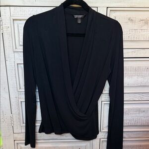 Banana Republic Black Draped Blouse